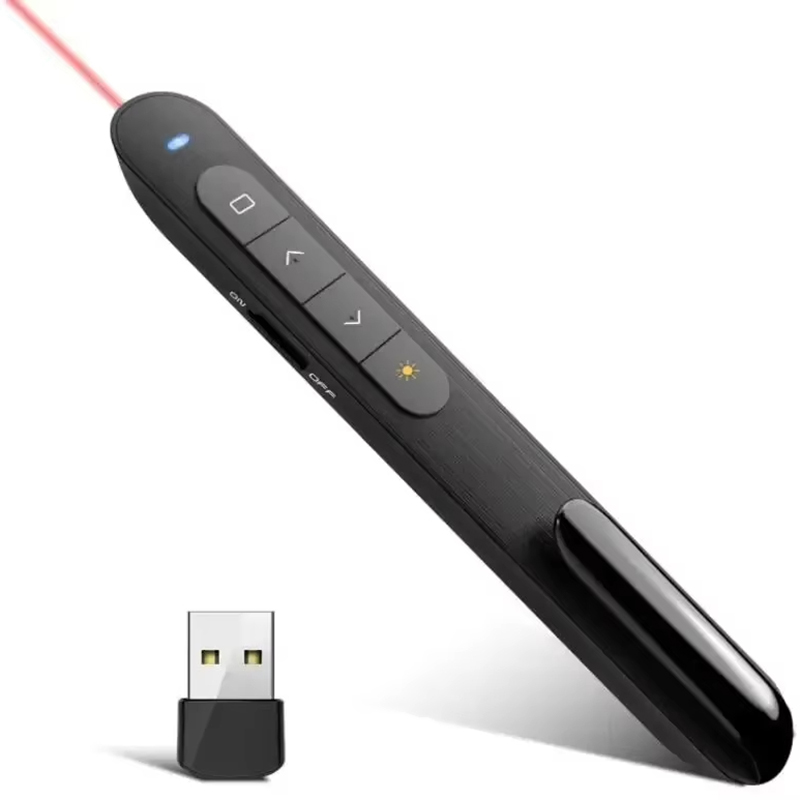 Laser Pointer Presenter - Apresentador sem fio caneta giratória de