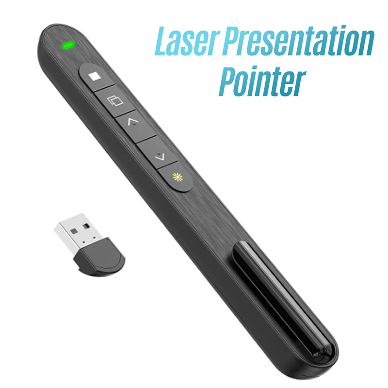 Laser Pointer Presenter - Apresentador sem fio caneta giratória de