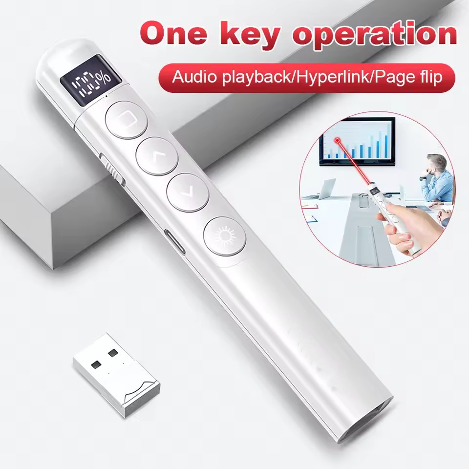 Laser Pointer Presenter - Apresentador sem fio Flip-pen com clicker