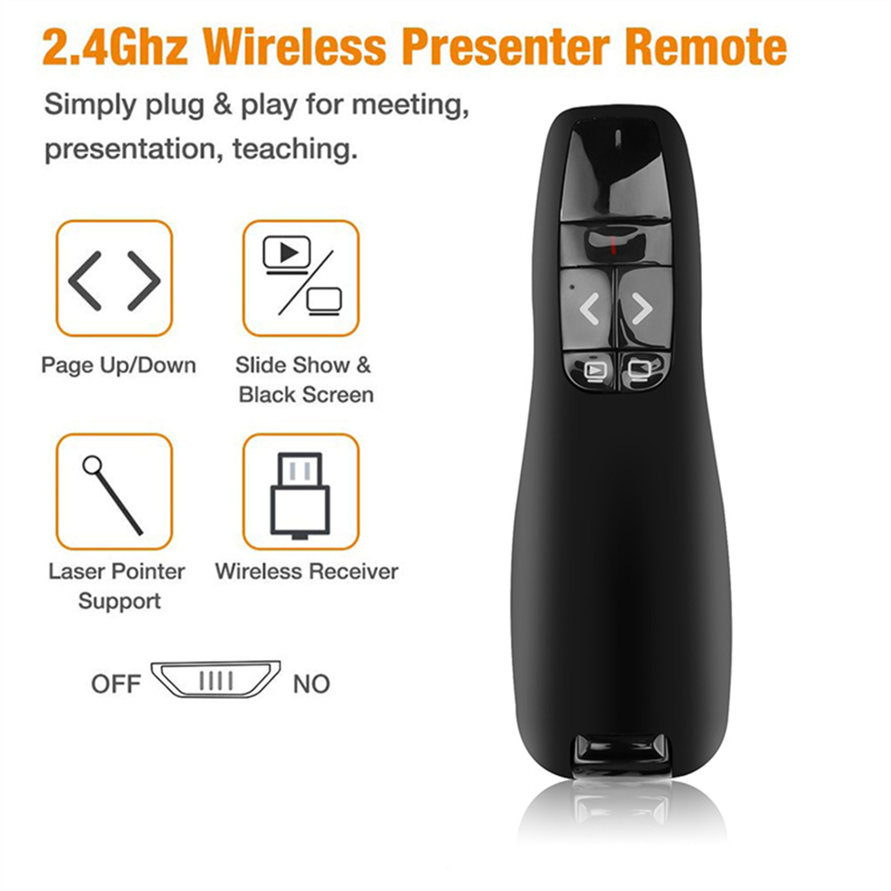 Laser Pointer Presenter - Apresentação de powerpoint usb sem fio