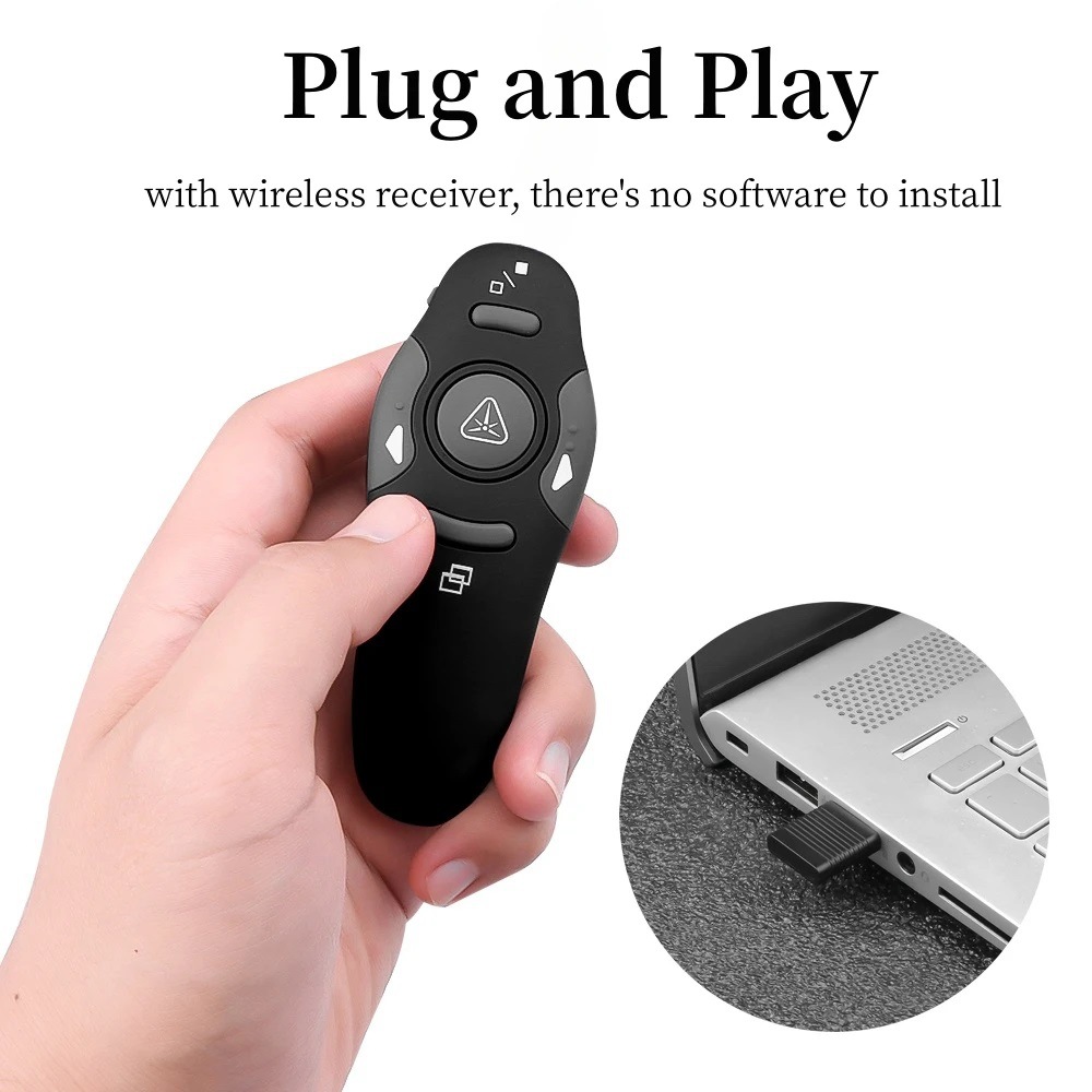 Mouse aéreo sem fio 2.4g, cont - Laser Pointer Presenter avaliação e preço