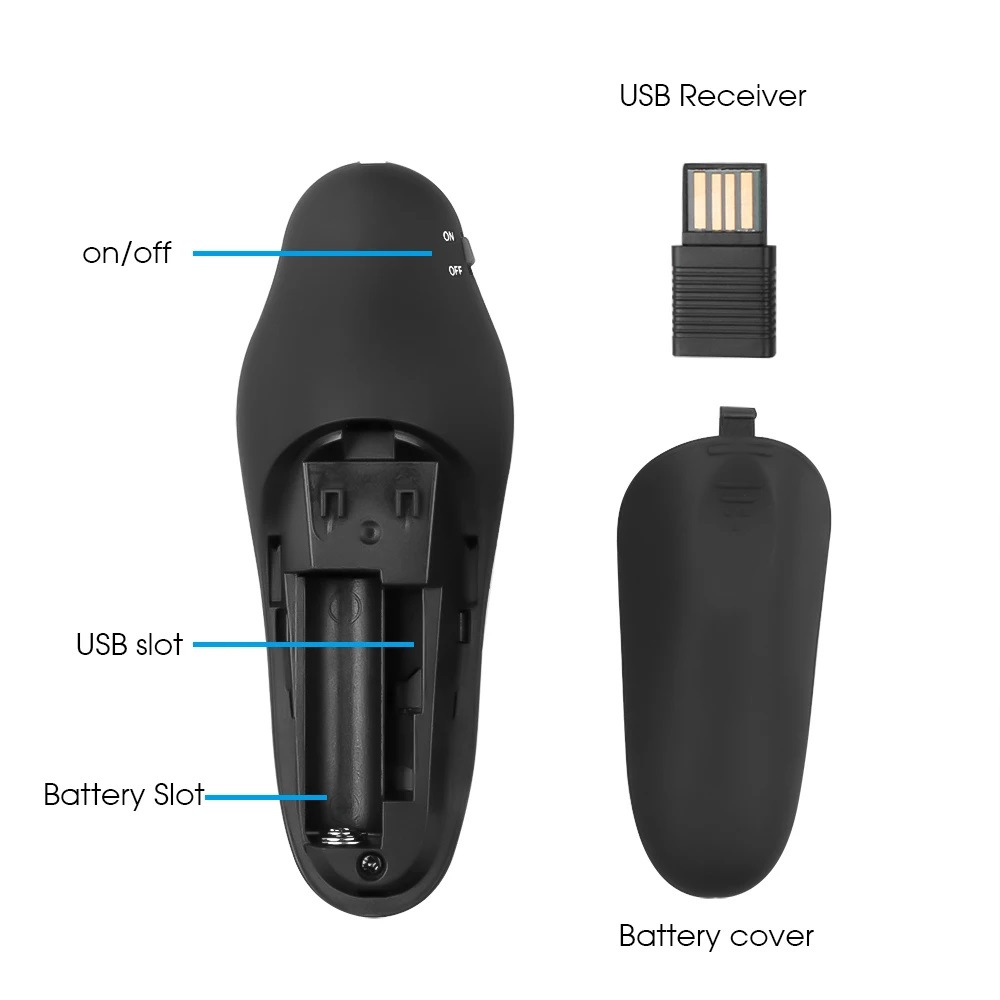 Mouse aéreo sem fio 2.4g, cont - Laser Pointer Presenter avaliação e preço